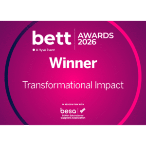 Image for winning the Bett 2026 transformational impact award