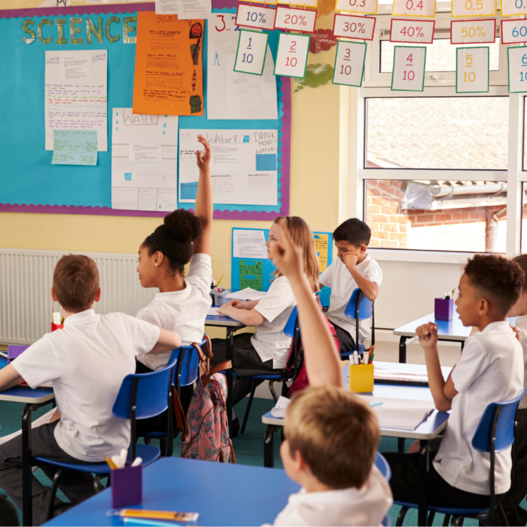 children in a myhappymind school participating in a lesson